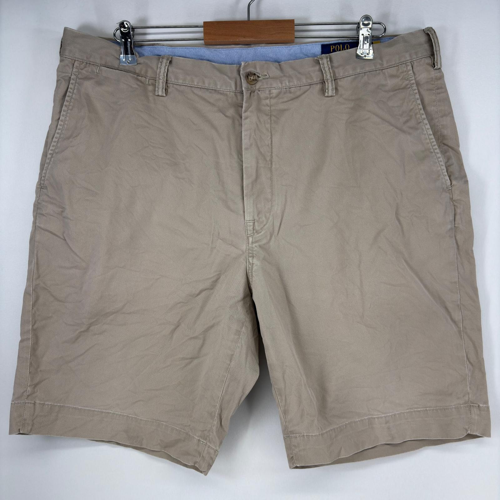 古着 ポロ・ラルフローレン POLO RALPH LAUREN ショートパンツ ワンポイントロゴ チノパン ハーフパンツ ポロチノ w38  ベージュ メンズ