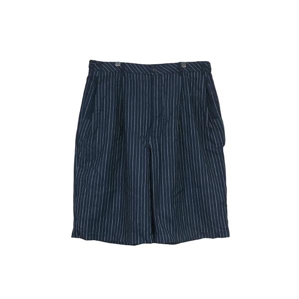 Stussy Volume Pleated Short Wrinkled Stripe "Navy"
