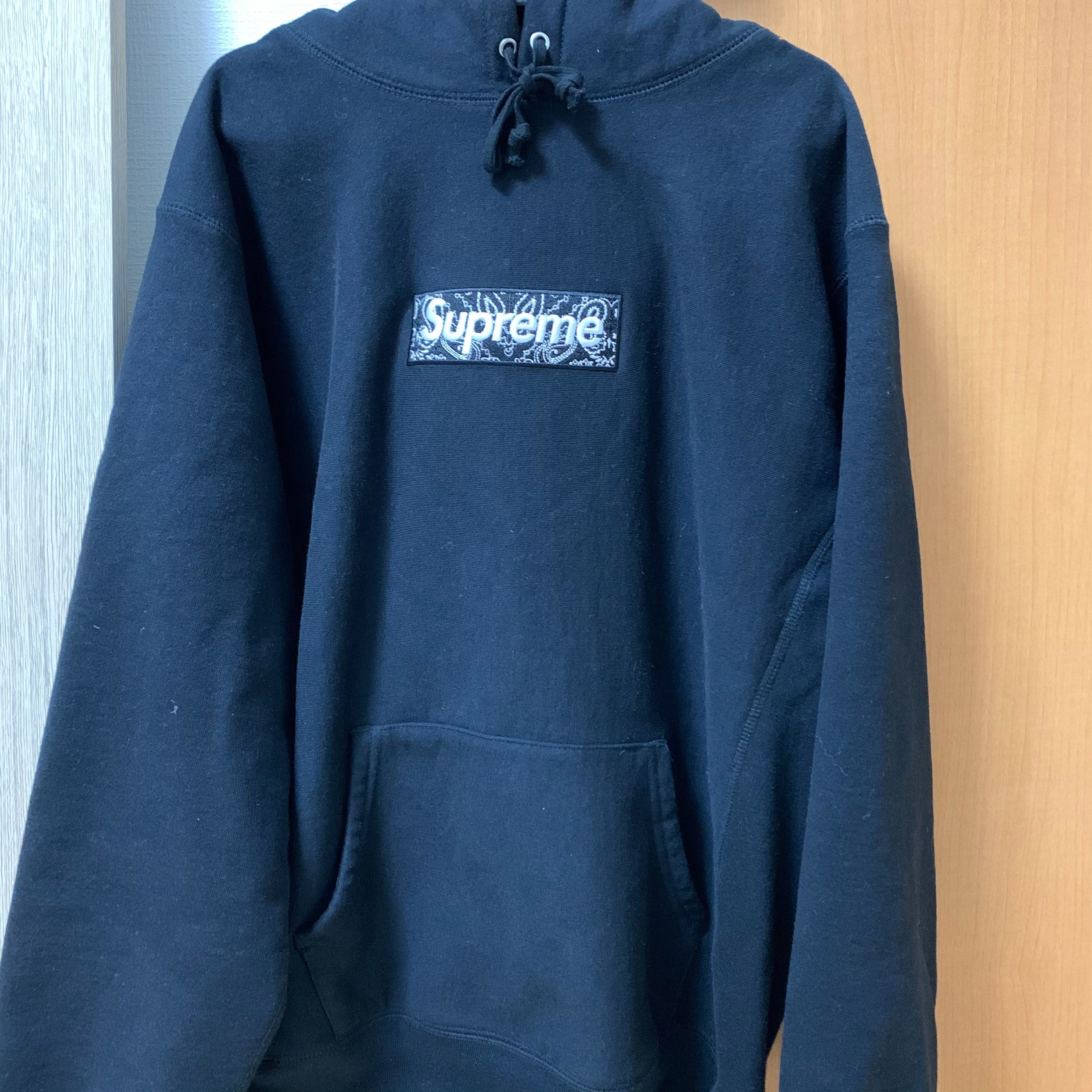 Supreme Bandana Box Logo Hooded Sweatshirt "Black"