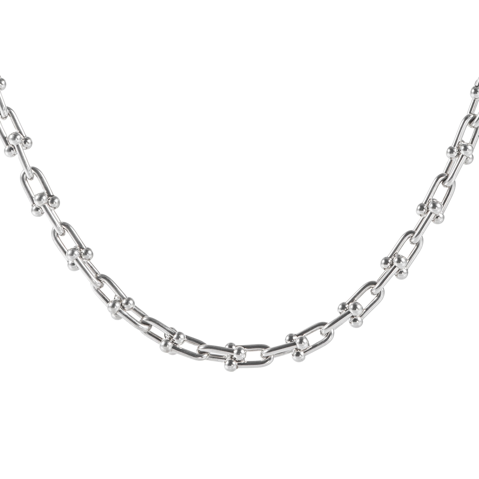 TIFFANY&Co. ティファニー ハードウェア スモール リンク ネックレス スターリングシルバー シルバー【中古】
