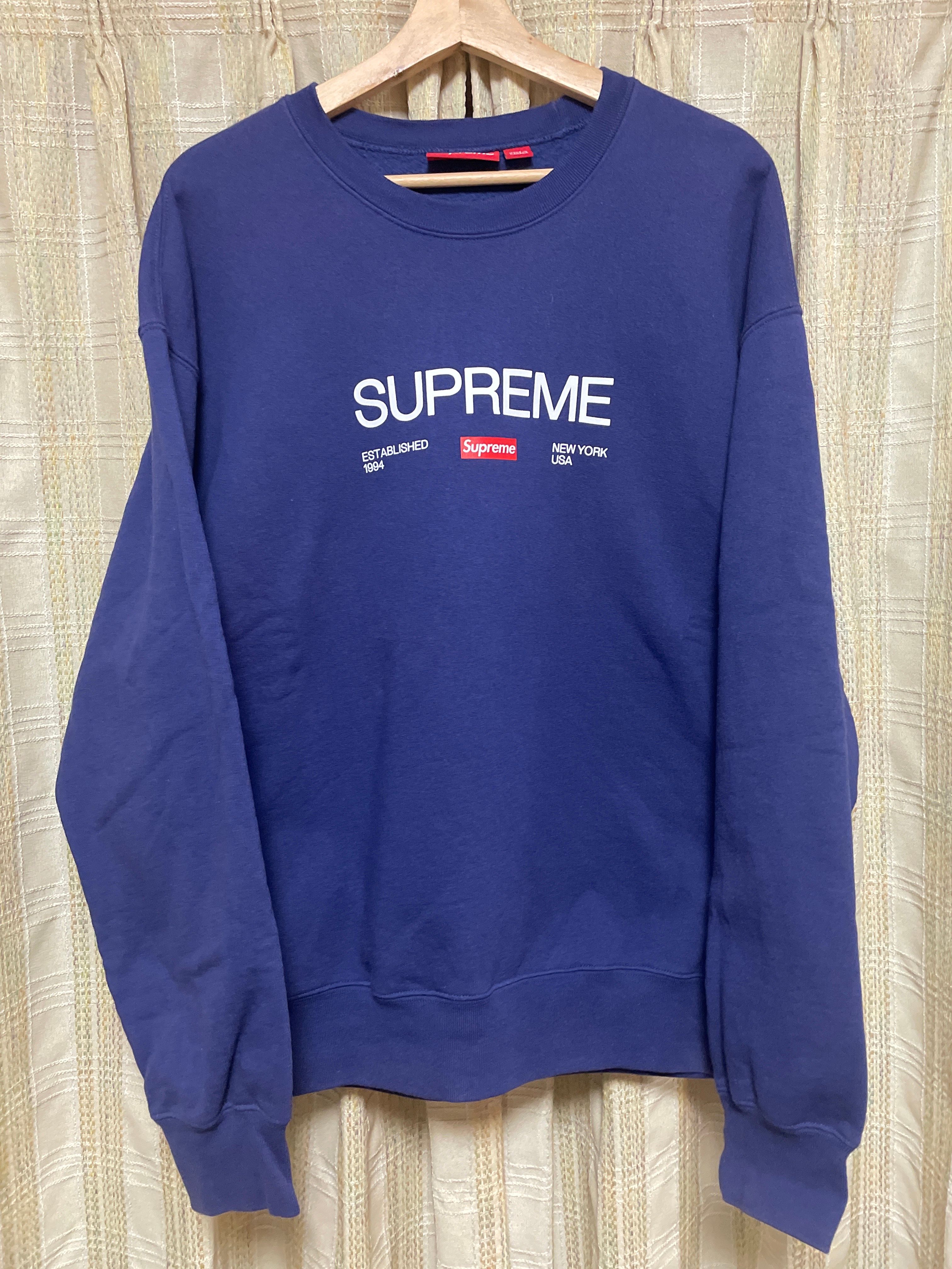 Supreme Established Crewneck "Washed Navy"
