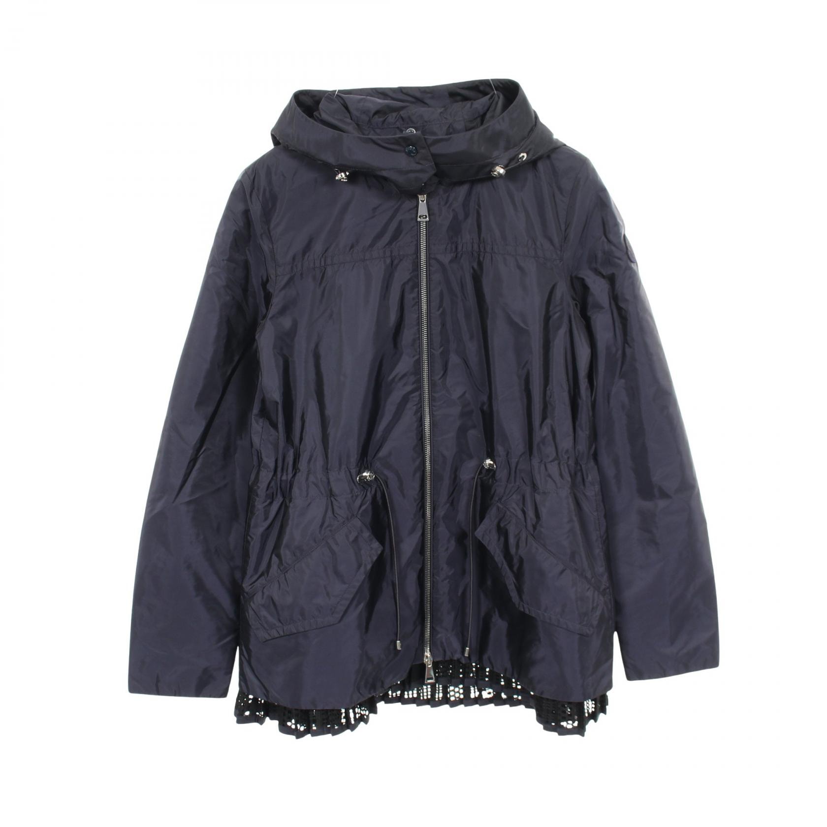モンクレール MONCLER BAABA レース ナイロンジャケット 衣料品 アウター ナイロン レディース ネイビー系 1A00116 【中古】