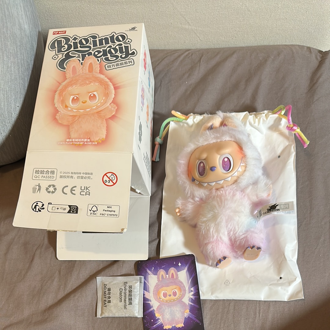 POP MART THE MONSTERS (LABUBU) Big into Energy Series Plush Pendant LUCK