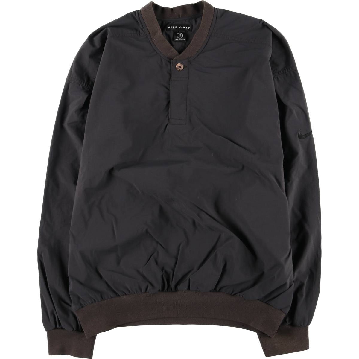 古着 ナイキ NIKE GOLF ゴルフ ヘンリーネック ナイロンプルオーバー メンズM相当/eaa527351