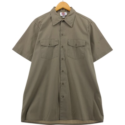 古着 ディッキーズ Dickies 半袖 ワークシャツ ボックスシャツ USA製 メンズL相当/eaa562737 【中古】 【250628】/eaa562737
