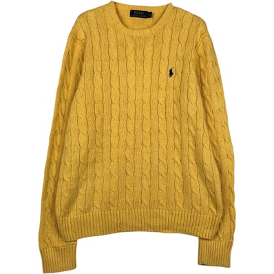 古着 ラルフローレン Ralph Lauren POLO RALPH LAUREN ケーブル編み コットンニットセーター レディースM相当/eaa617780