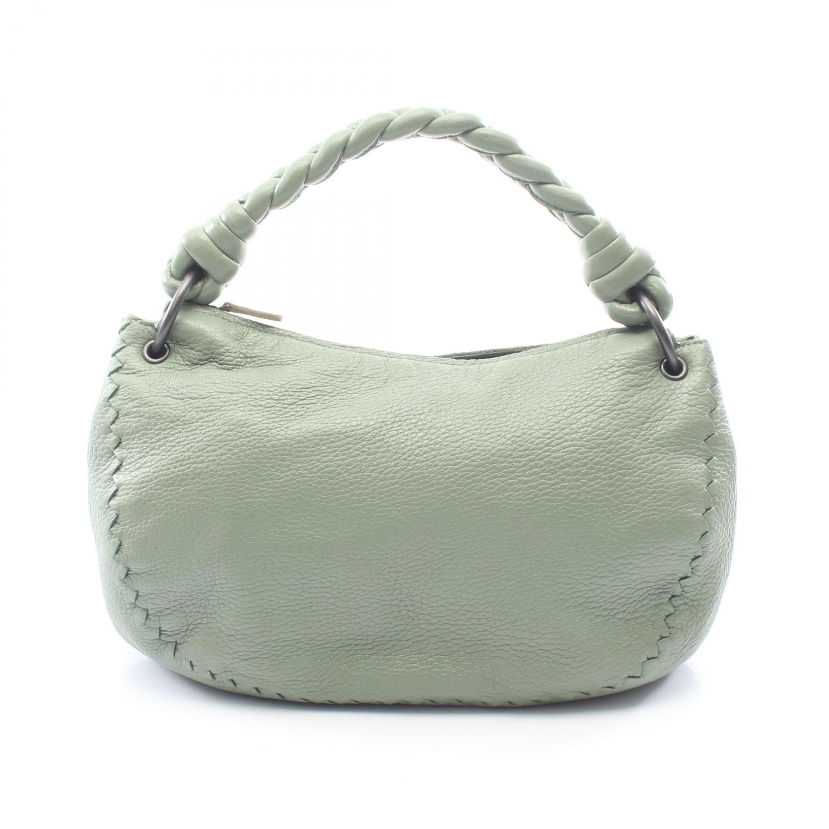 ボッテガヴェネタ BOTTEGA VENETA ホーボー ショルダーバッグ バッグ レザー レディース グリーン系 【中古】