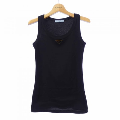 プラダ PRADA トライアングルロゴ リブニット ジャージー タンクトップ 39546X S222 10Z0 タンクトップ