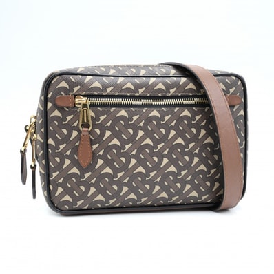 BURBERRY(バーバリー)モノグラム Eキャンバス カメラバッグ ショルダーバッグ ブラウン ゴールド金具 レディース ITSAMSRL3335CAM【中古】