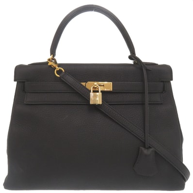 エルメス ケリー32 内縫い トゴ ブラック 〇Z ハン