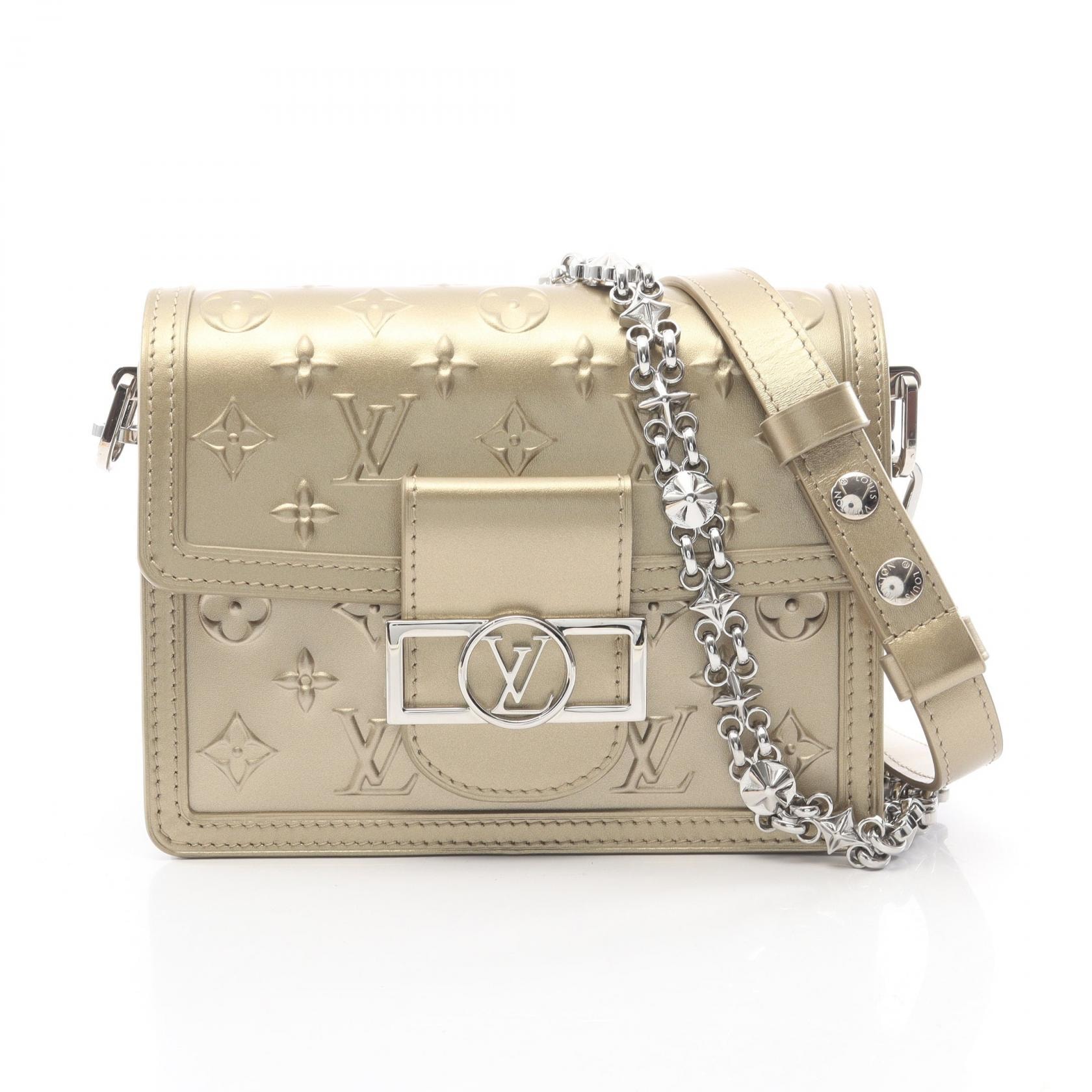 ルイ・ヴィトン LOUIS VUITTON ドーフィーヌ MINI 2WAY ショルダーバッグ バッグ レザー モノグラム・シール レディース ゴールド系 【中古】