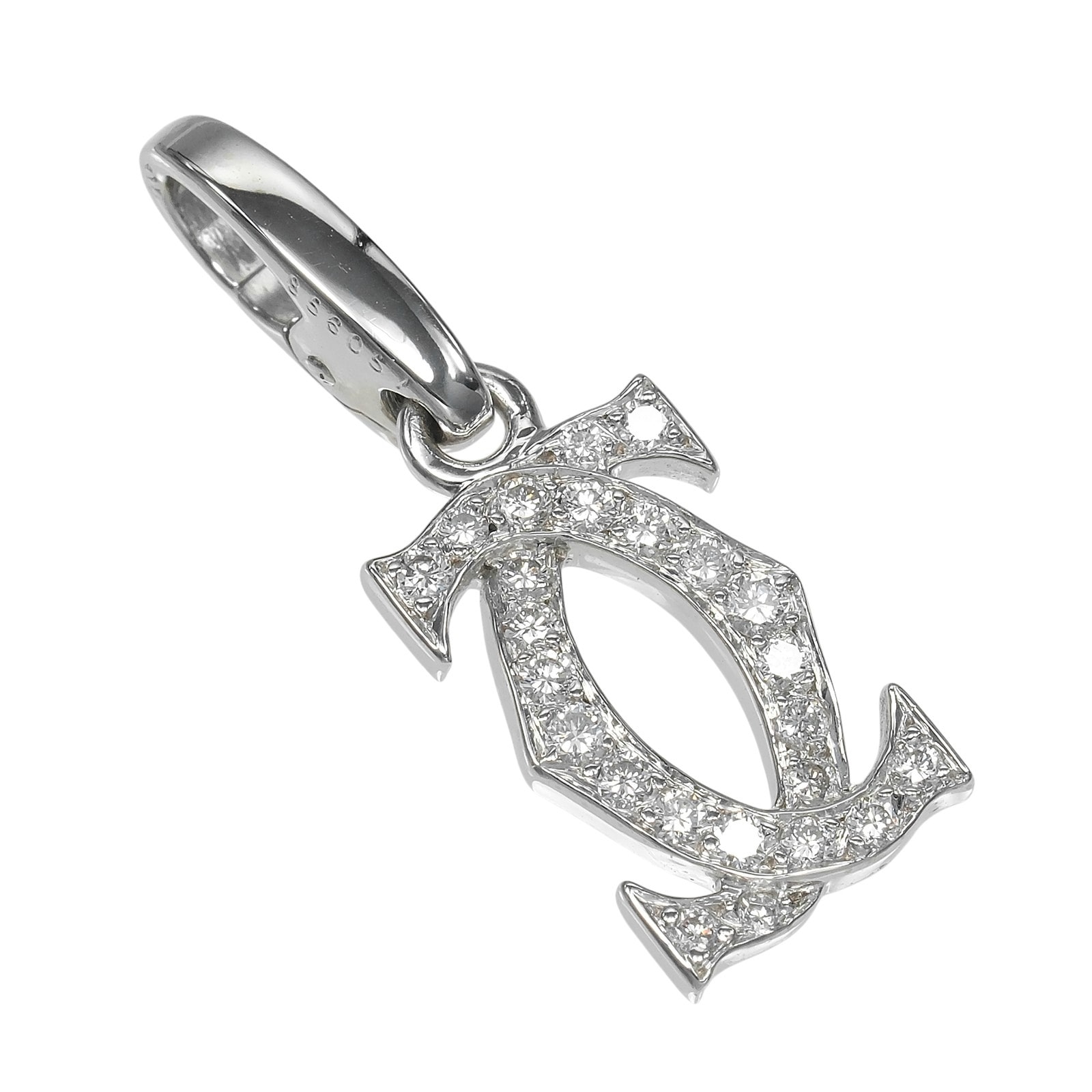 カルティエ 2C チャーム レディースペンダントトップ