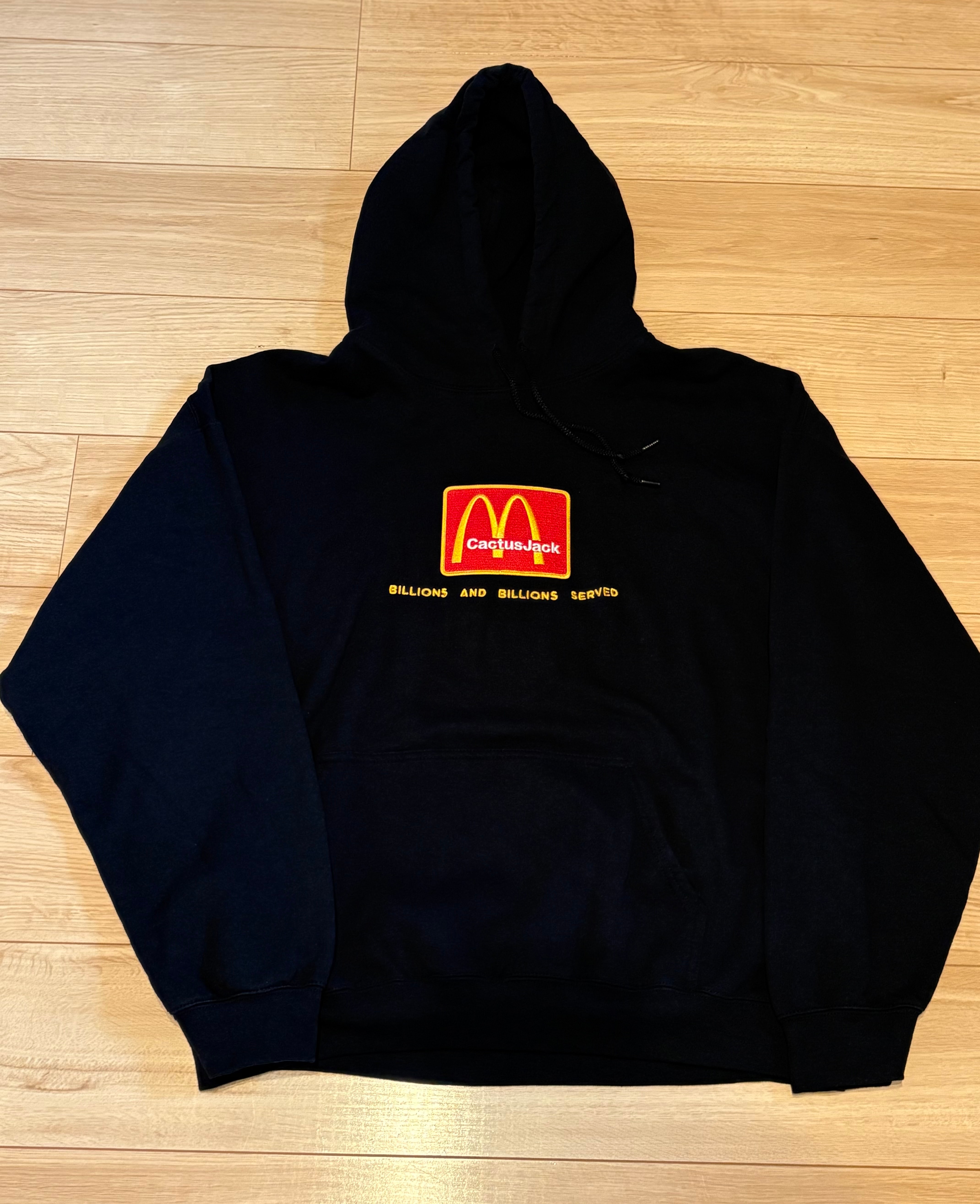 Travis Scott Cactus Jack x McDonald's Billions Served Hoodie "Washed Black"