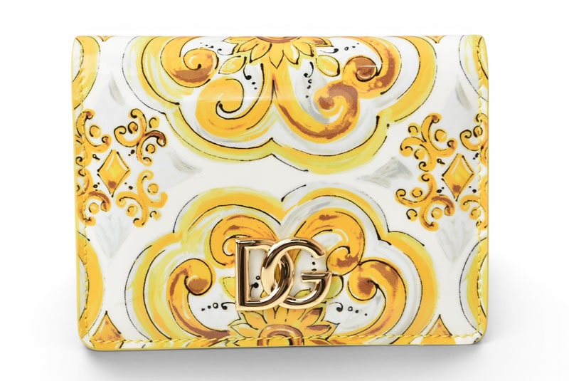 ドルチェ&ガッバーナ 財布 コンチネンタルウォレット DOLCE&GABBANA 二つ折り財布 マヨリカプリント イエロー BI1211AQ240HG3OB 【中古】