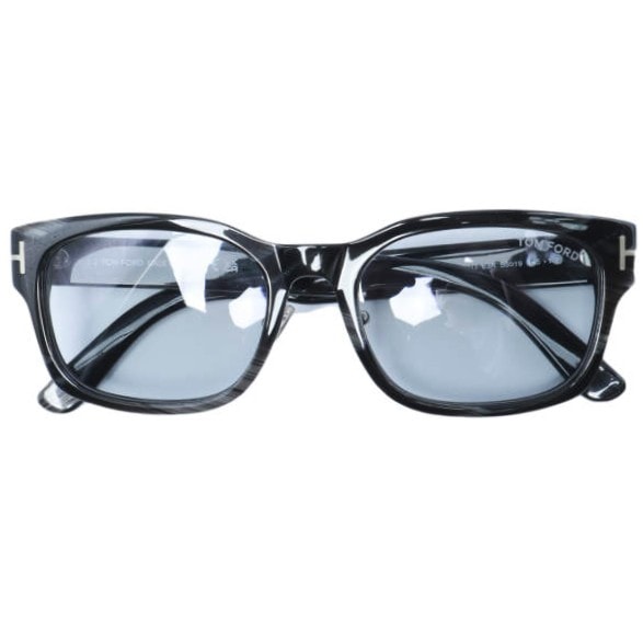 TOM FORD トムフォード イタリア製 TF1232-D 63A 日本企画モデル ウェリントンサングラス 55サイズ BLACK HORN/BLUE 定価70,400円 55□19-145 スクエア 眼鏡 メガネ g28066