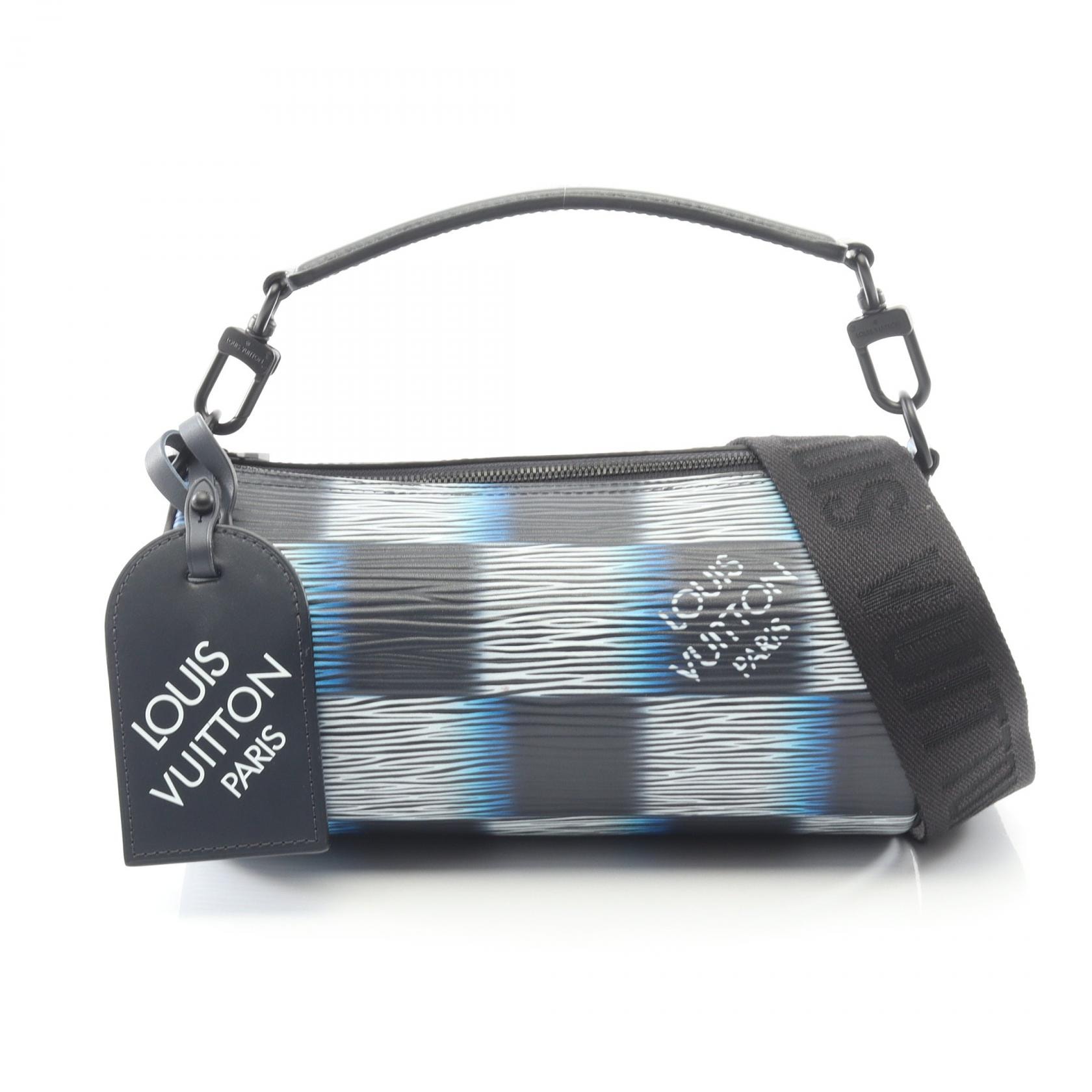 ルイ・ヴィトン LOUIS VUITTON ソフト ポロションPM ハンドバッグ バッグ レザー エピ メンズ ブルー系 / ブラック系 M23744 【中古】