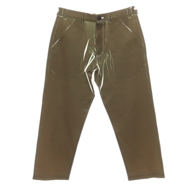 【中古】コムデギャルソンシャツ COMME des GARCONS SHIRT 2025年春夏 ポリエステル カジュアルスラックスパンツ オリーブ【サイズS】【メンズ】