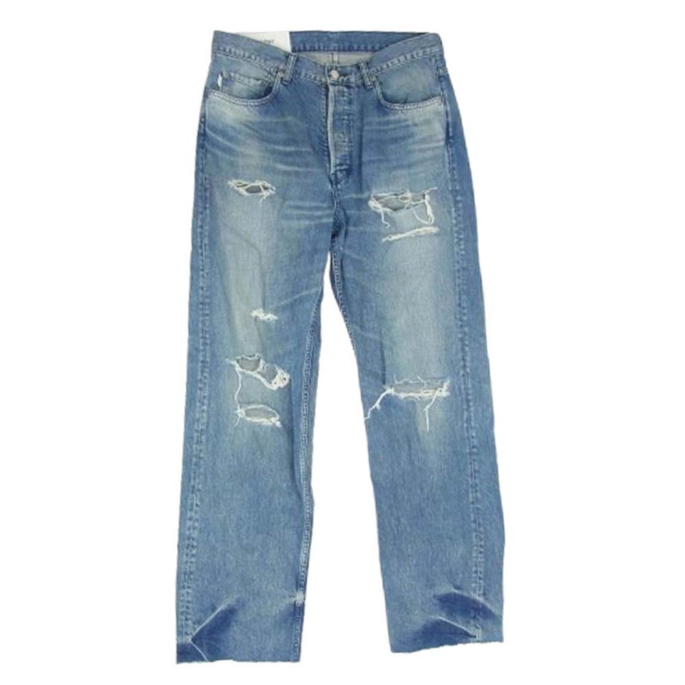 AMBUSH アンブッシュ デニムパンツ BMYA015F21DEN001 12112923 ダメージ加工 デニムパンツ インディゴブルー系 32【中古】