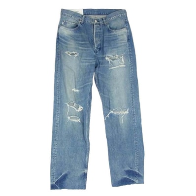 AMBUSH アンブッシュ デニムパンツ BMYA015F21DEN001 12112923 ダメージ加工 デニムパンツ インディゴブルー系 32【中古】