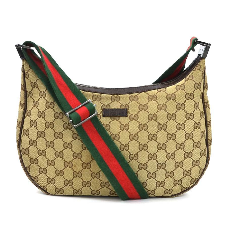 やや傷や汚れあり】グッチ GUCCI ショルダーバッグ GGキャンバス  