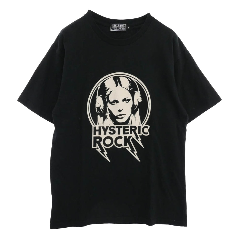 HYSTERIC GLAMOUR ヒステリックグラマー Tシャツ 02241CT10 HYSTERIC ROCK プリント 半袖 Tシャツ ブラック系 M【中古】