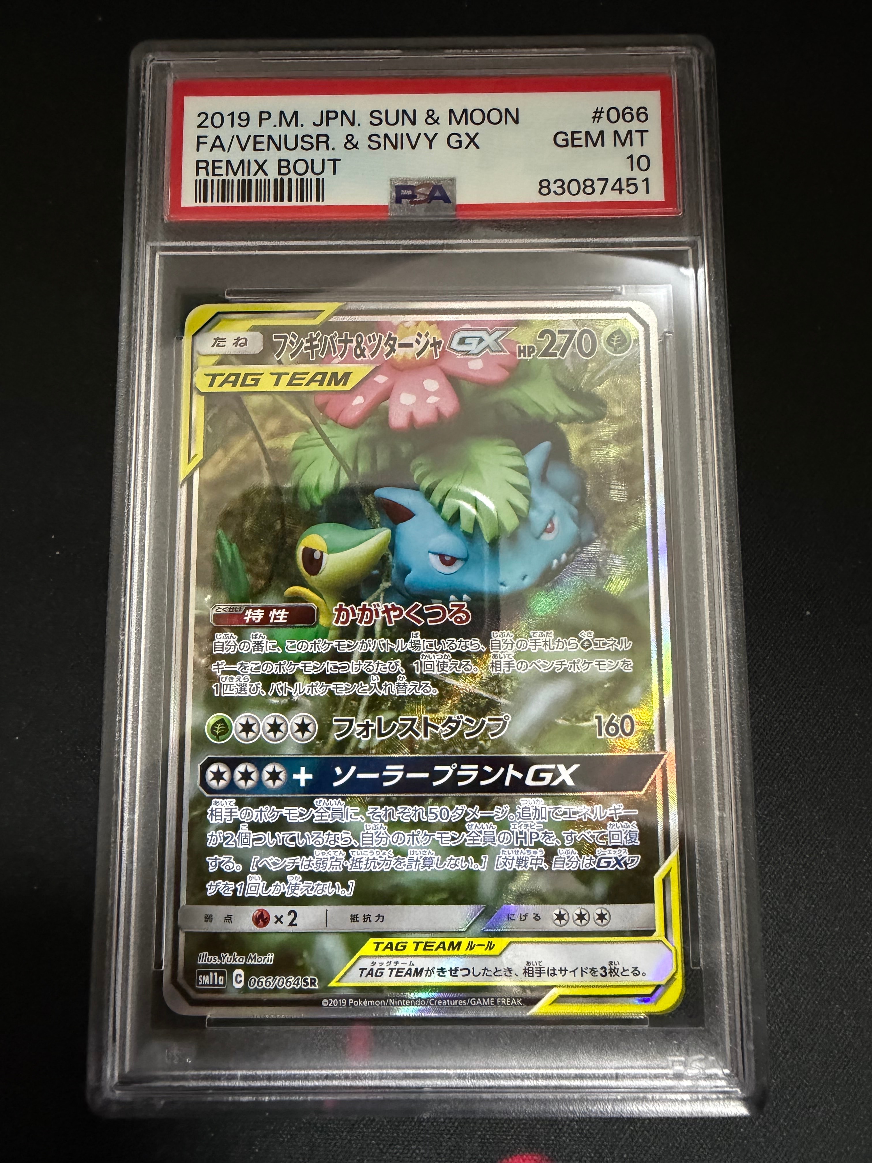 フシギバナ&ツタージャGX SR: SA[SM11a 066/064](強化拡張パック「リミックスバウト」)