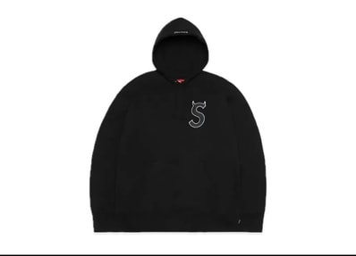 Supreme S Logo Hooded Sweatshirt "Black" (22FW)