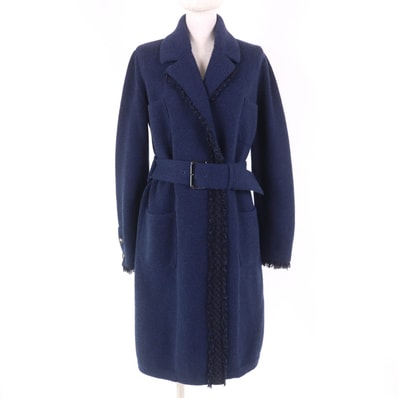 極美品 シャネル
コート GABRIELLE COCO ネイビー レディース 38 17B P57290K07490