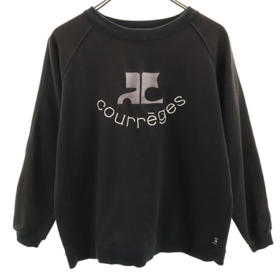 courreges クレージュ 長袖 スウェット トレーナー 160A ブラック
