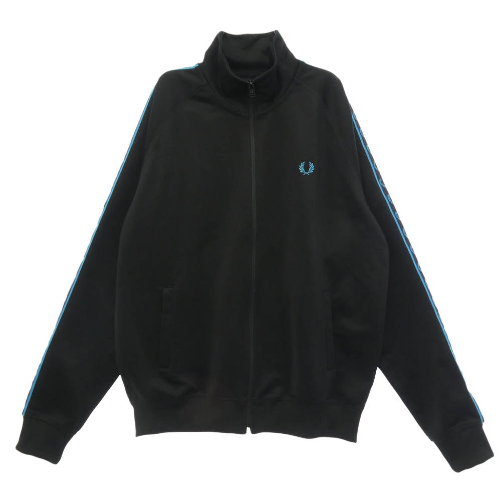 FRED PERRY フレッドペリー J5557 Contrast Tape Track Jacket コントラスト テープ トラック ジャケット ブラック系 L【中古】