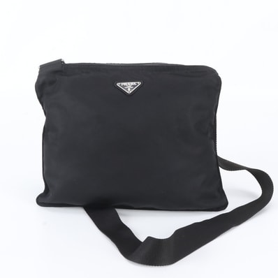 ■美品 プラダ テスート ナイロントライアングルロゴショルダーバッグ