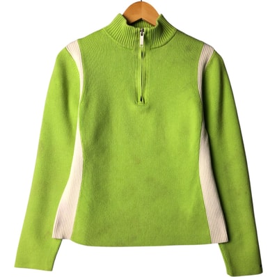 古着 00年代 トミーヒルフィガー TOMMY HILFIGER コットンニットハーフジップセーター レディースL相当/eaa572623