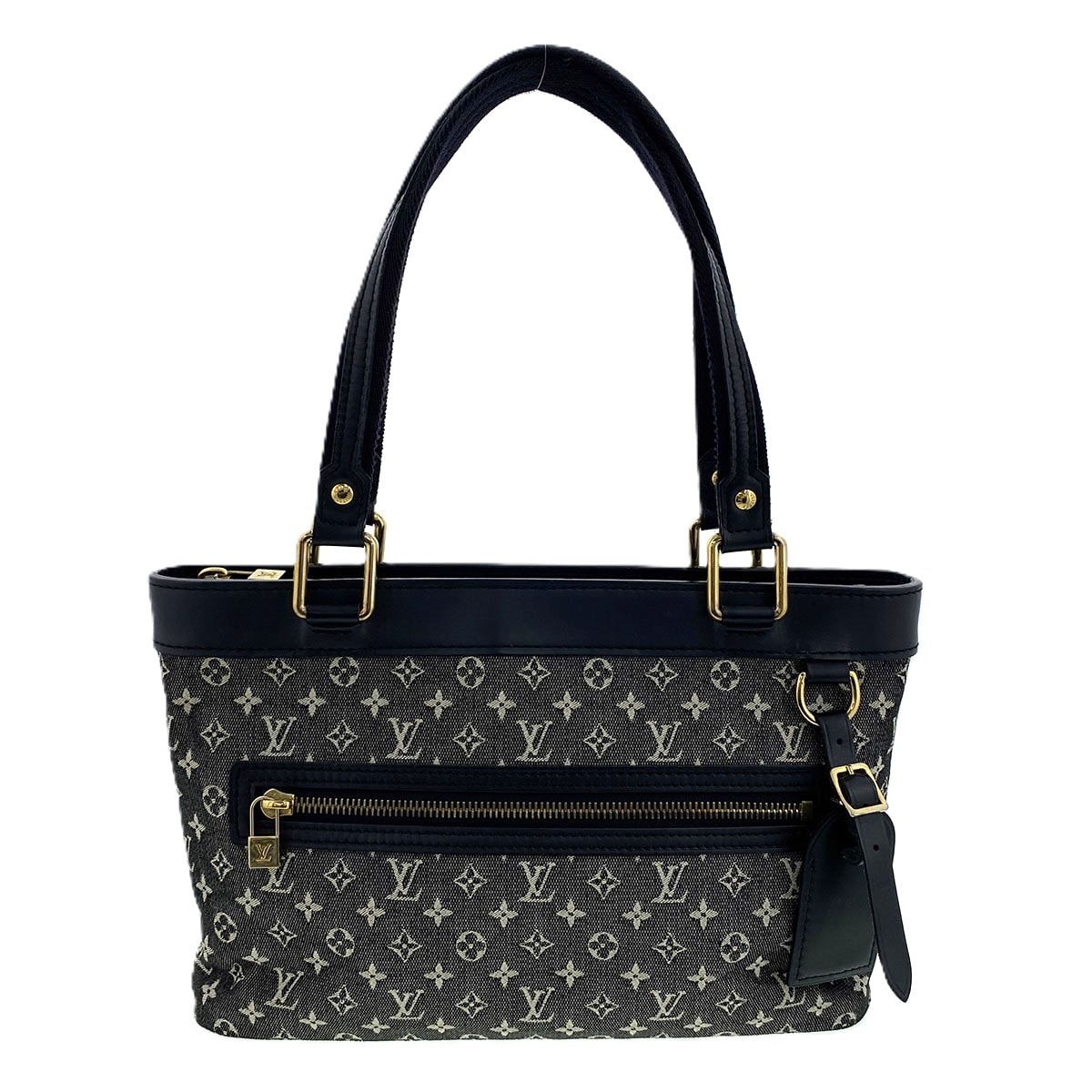 LOUIS VUITTON ルイ・ヴィトン ルシーユPM ハンドバッグ M92610 モノグラムミニキャンバス ブラック  レディース【中古】
