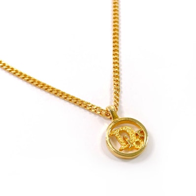 クリスチャンディオール ネックレス ロゴ ヴィンテージ ゴールド