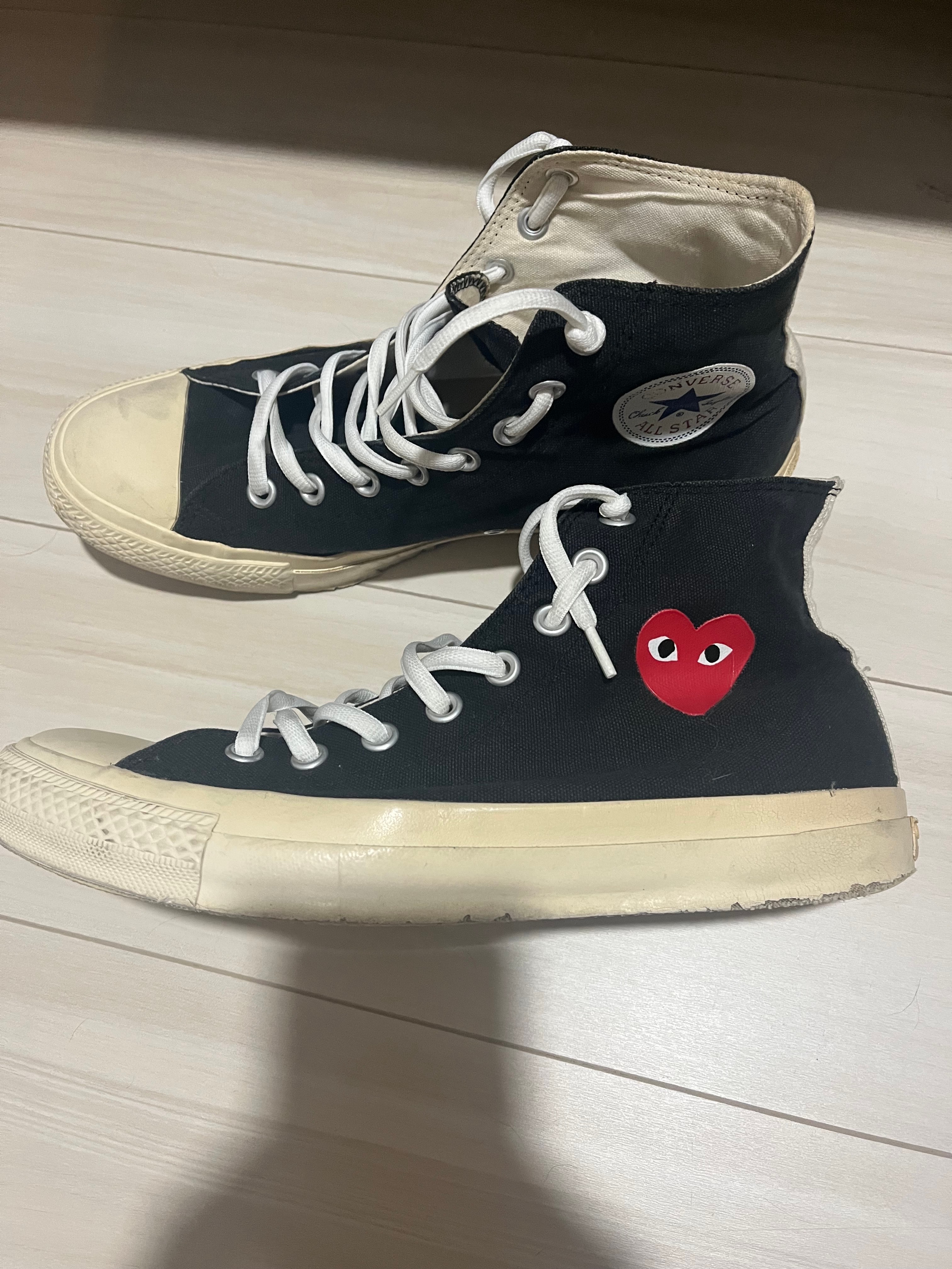 プレイ コムデギャルソン × コンバース オールスター ハイ "ブラック"