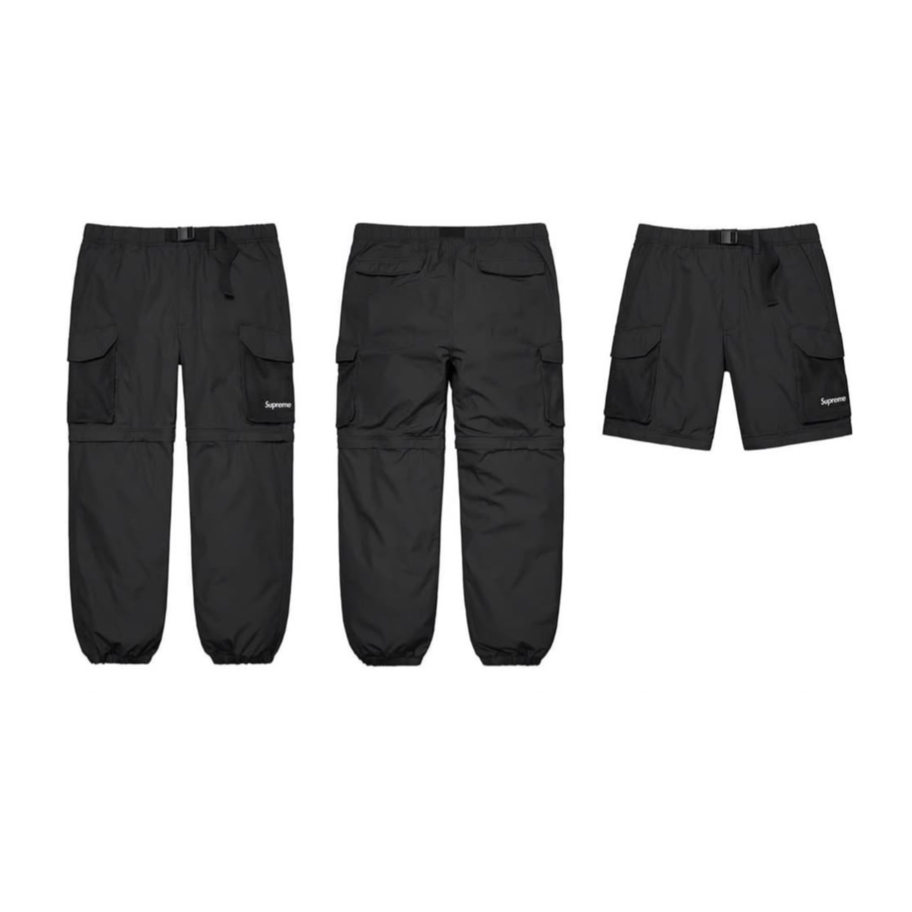 Supreme Mesh Pocket Belted Cargo Pant "Black"