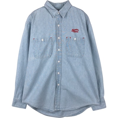 古着 90年代 ギャップ GAP オールドギャップ 長袖 コットンストライプシャツ カナダ製 メンズM相当 ヴィンテージ/eaa652135