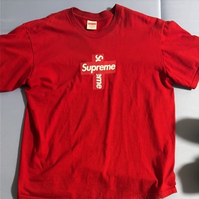 Supreme Cross Box Logo Tee "Red"
