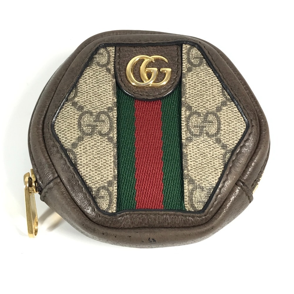 グッチ GUCCI オフィディア キーチェーン 645123 GG シェリーライン 財布 小銭入れ コインケース GGスプリームキャンバス ベージュ