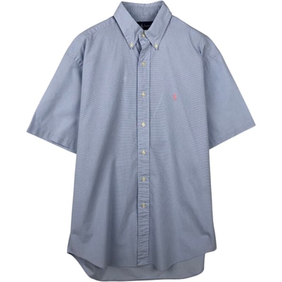 古着 ラルフローレン Ralph Lauren BLAKE 半袖 ボタンダウン チェックシャツ メンズS相当/eaa644811