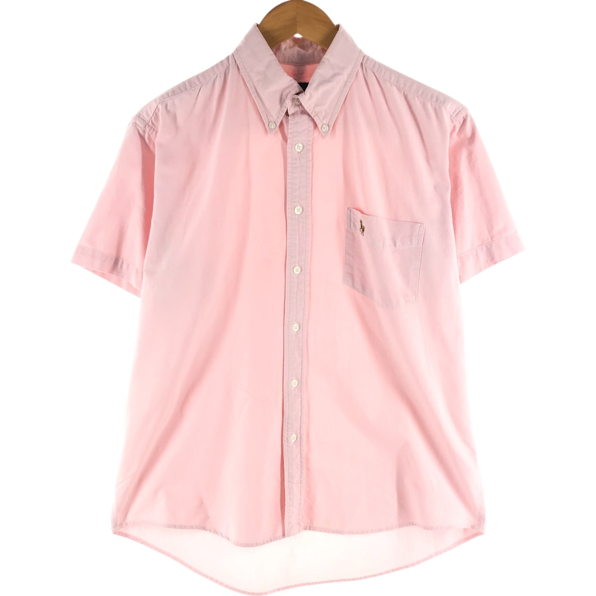 古着 ラルフローレン Ralph Lauren YARMOUTH 半袖 ボタンダウンシャツ メンズM相当/eaa534557