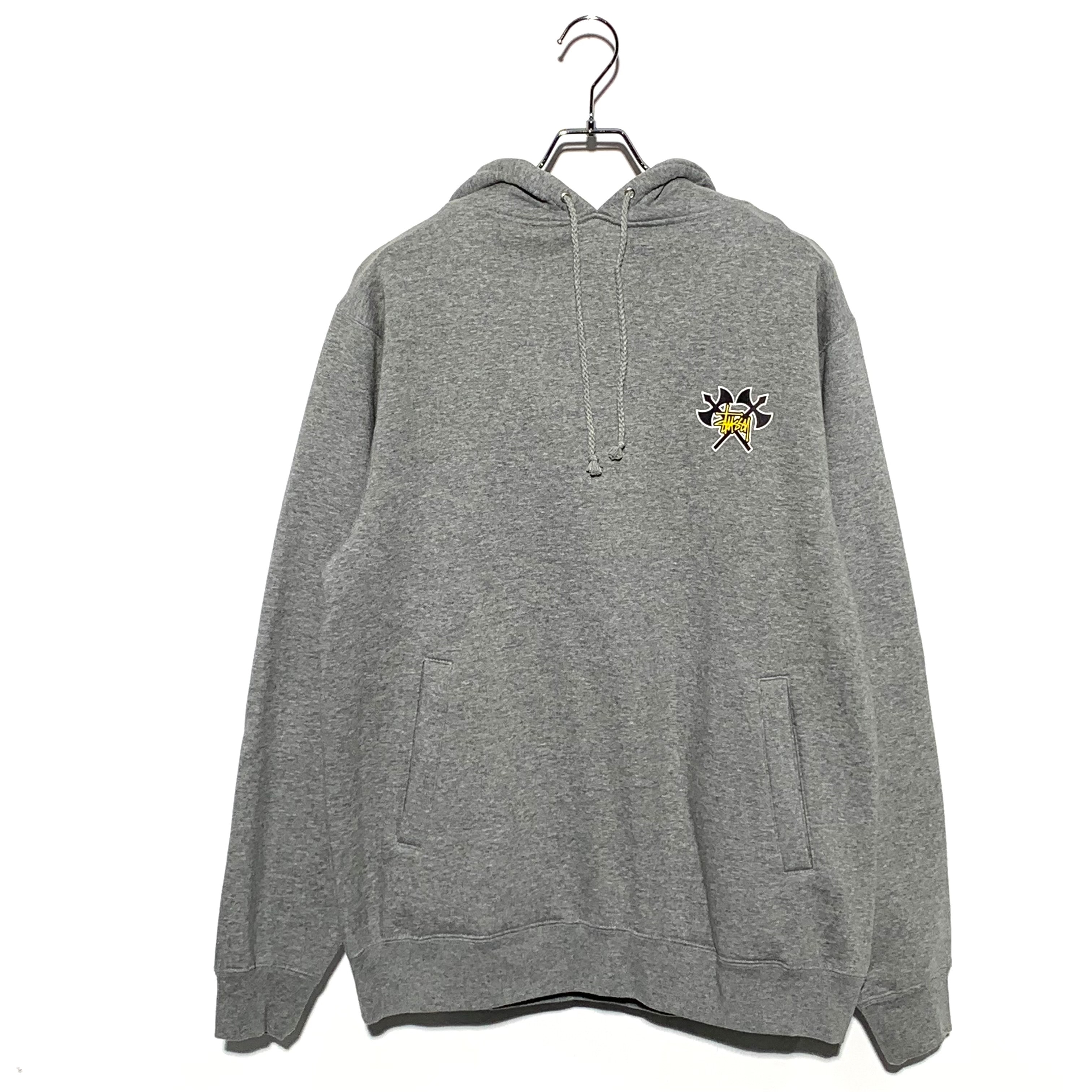 STUSSY スカルアイスクリームプリント フーディー グレー