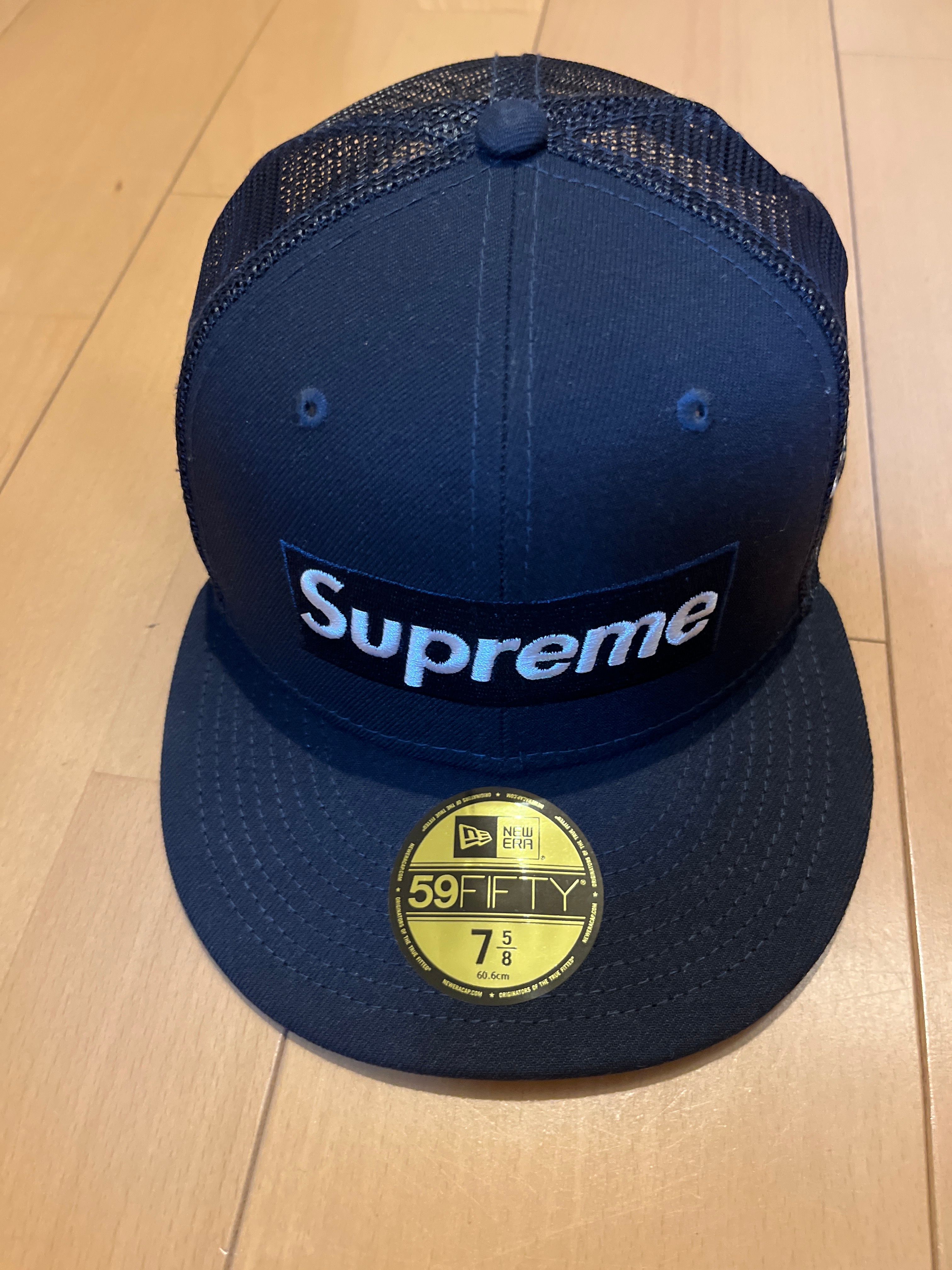Supreme Box Logo Mesh Back New Era "Navy" (22SS)