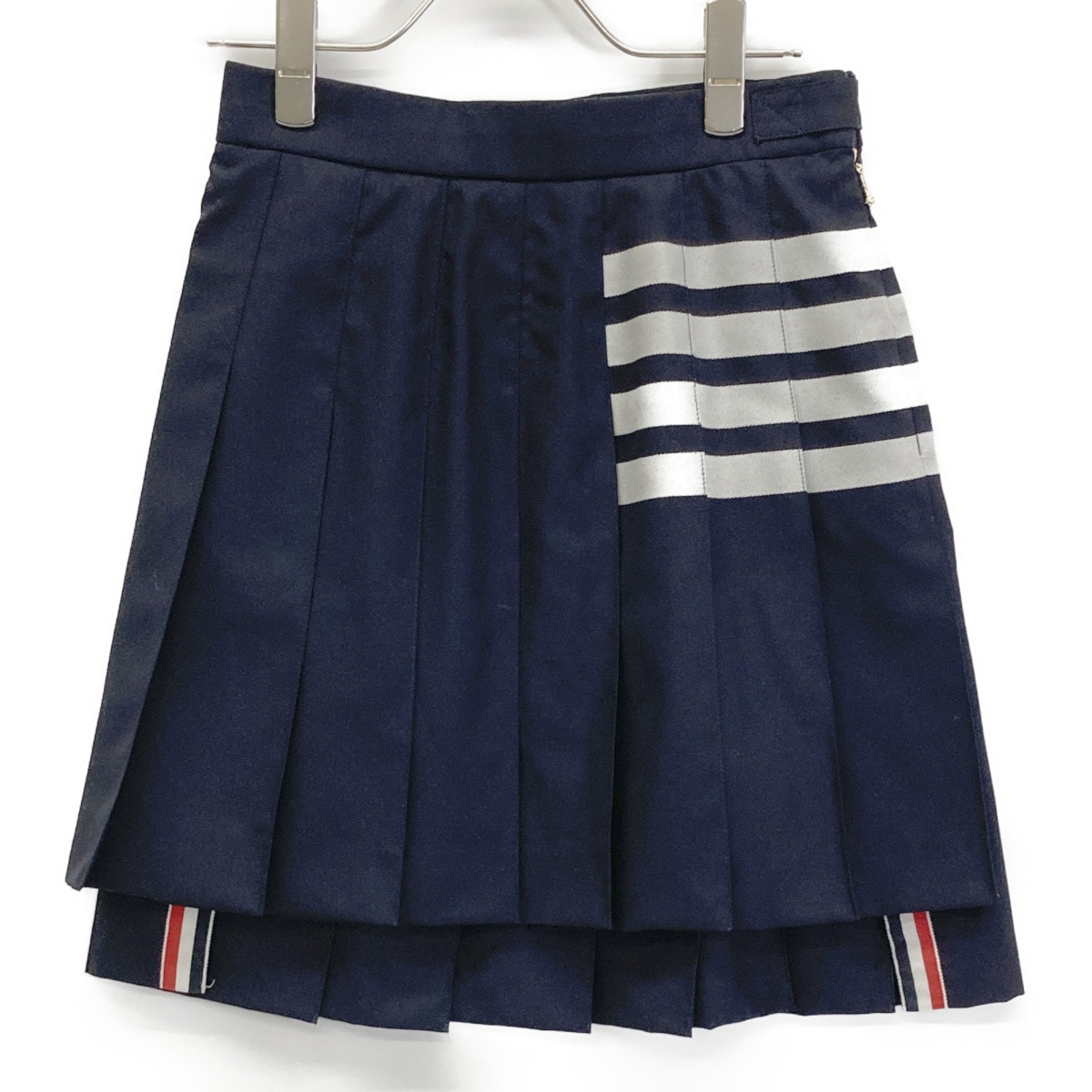 トムブラウン FGC402V-06146 ﾈｲﾋﾞｰ 平織り4BARﾌﾟﾘｰﾂﾐﾆｽｶｰﾄ 38