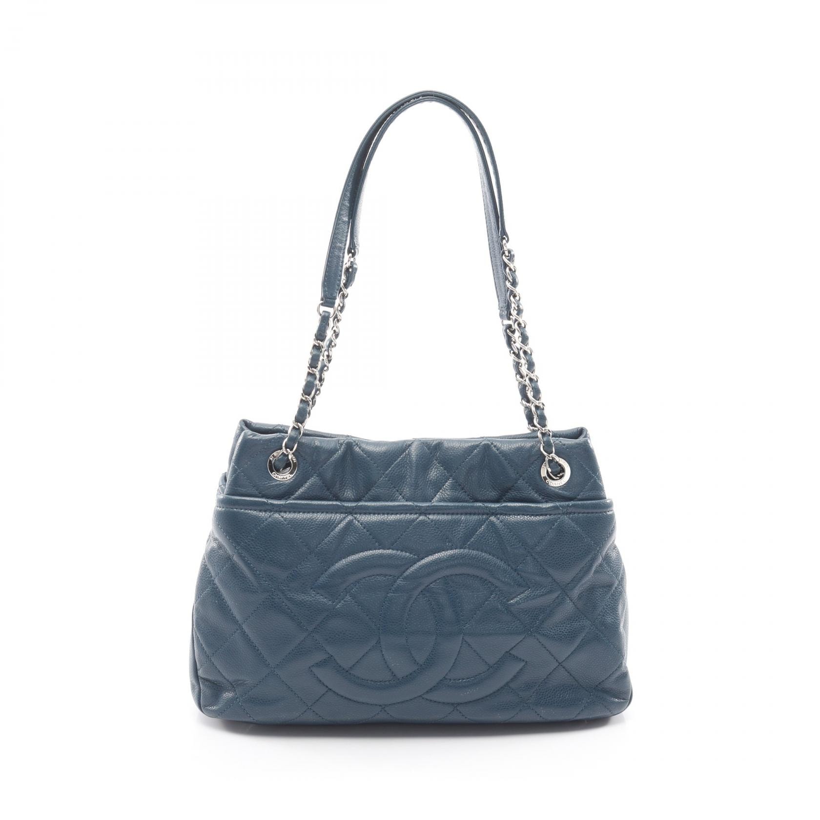シャネル CHANEL マトラッセ トートバッグ バッグ キャビアスキン(グレインドカーフ) レディース ブルー系 【中古】