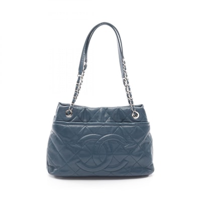シャネル CHANEL マトラッセ トートバッグ バッグ キャビアスキン(グレインドカーフ) レディース ブルー系 【中古】