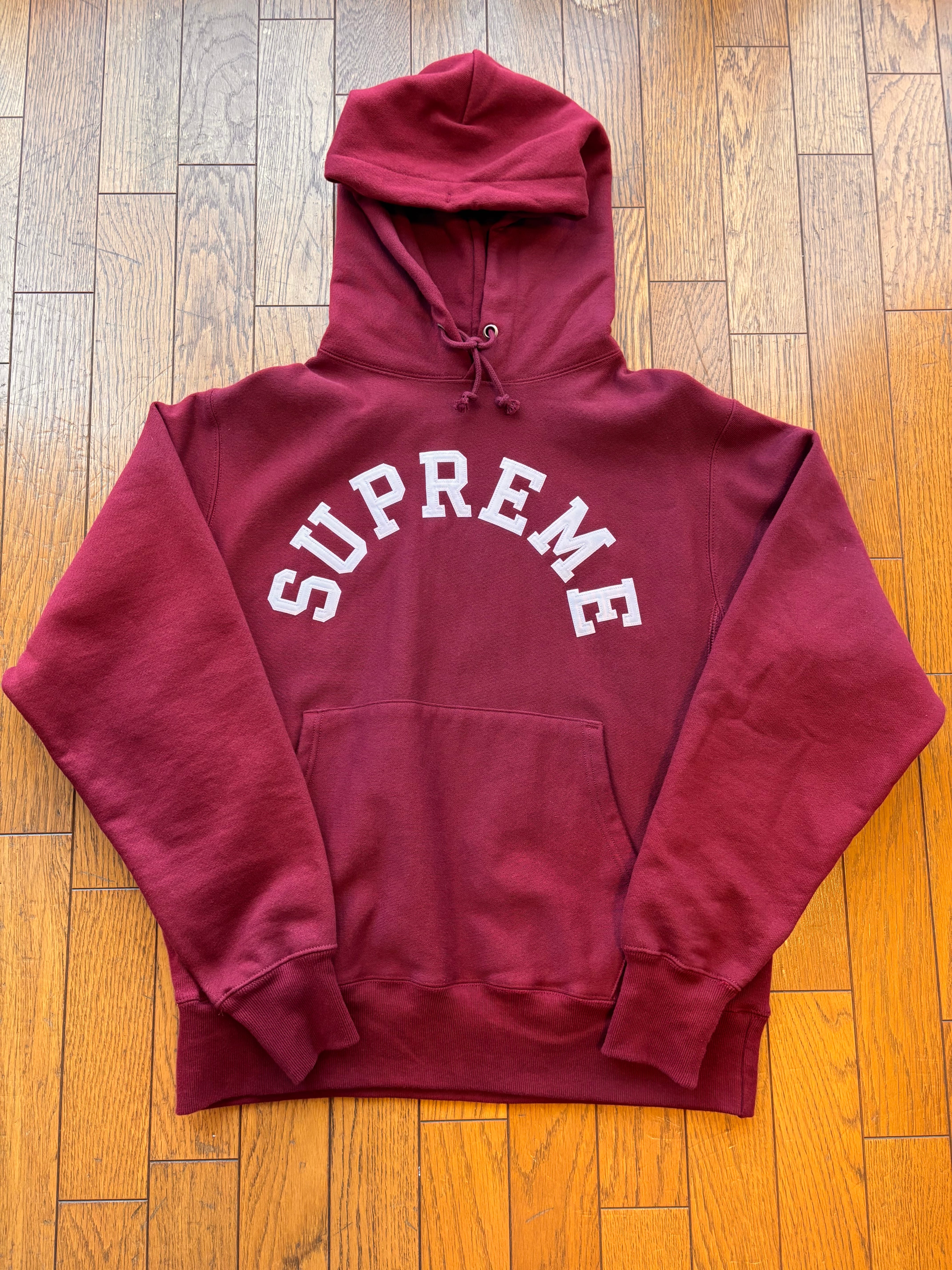 Supreme x Champion Hooded Sweatshirt "Cardinal"