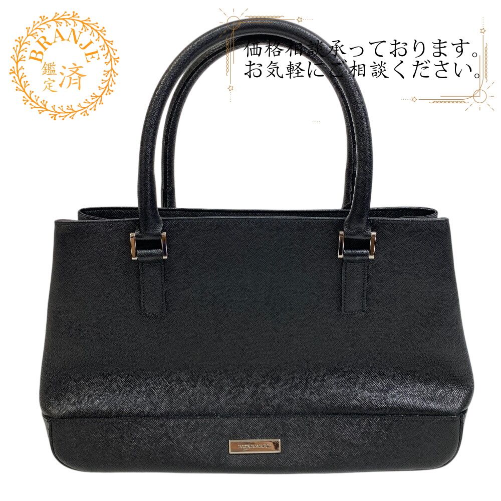 バーバリー BURBERRY ハンドバッグ ノバチェック ロゴ金具 ブラック