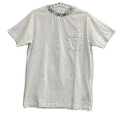 ディオールオム 383J644A0554 ネックデザイン刺繍ロゴ 胸ポケットTシャツ XXS