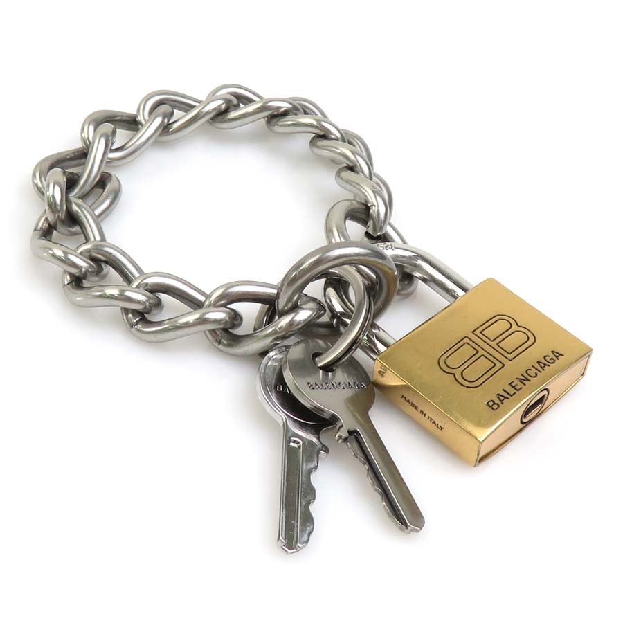 BALENCIAGA バレンシアガ メタルリングチェーンブレスレット 新品同様